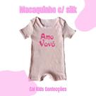 Macacão Curto Canelado Liso Feminino 100% Algodão