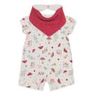 Macacão Curto com Babador Bandana - Cogumelos - Mini & Co.