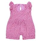 Macacão Curto de Verão Coração Minimalista Rosa Claro Menina Macacão Curto de Verão Coração Minimalista Rosa Claro Menina