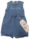 Macacão Curto Jeans Luxo Bebê Menina Lessa Kids Verão 8730