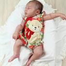 Macacão curto para bebê verão 100% algodão