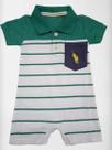 Macacão curto polo bolso jeans