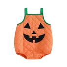 Macacão de abóbora para bebês de Halloween MOLZULAMS sem mangas 6-36M