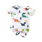 Macacão De Algodão Com Estampa De Dinossauro Para Bebês Recém-nascidos, Verão, Confortável, Macio,