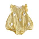 Macacão De Algodão Para Bebê Menina Recém-Nascida Com Mangas Flutuantes E Design De Coelho 3D 0-24 Macacão De Algodão Para Bebê Menina Recém-Nascida Com Mangas Flutuantes E Design De Coelho 3D 0-24