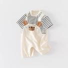 Macacão de Algodão Puro para Bebê - Manga Curta - Unissex - Verão Macacão de Algodão Puro para Bebê - Manga Curta - Unissex - Verão