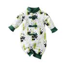 Macacão De Bebê Com Estampa De Panda Em Algodão Puro, Design Com Fivela, Estilo Chinês, Macacão Para