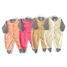 Macacão de Bebe Plush Liso Manga Suedine Roupa de Frio Kit 2 Peças RN Macacão de Bebe Plush Liso Manga Suedine Roupa de Frio Kit 2 Peças RN