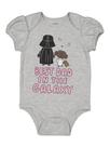 Macacão de bebê STAR WARS Darth Vader Grey para meninas 12M