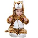 Macacão De Bebê Unissex Com Capuz Em Flanela, Pijamas De Inverno Com Estampa De Animais Para