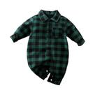 Macacão De Bebê Xadrez De Manga Longa 0-18m Primavera Outono Para Meninos E Meninas Casual Macio E Macacão De Bebê Xadrez De Manga Longa 0-18m Primavera Outono Para Meninos E Meninas Casual Macio E