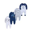 Macacão De Bolinhas Para Bebês Meninas De 0 a 12 Meses, Conjunto De 3 Ou 4 Peças, Algodão, Gola