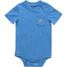 Macacão de bolso de manga curta Carhartt Baby azul francês 24M