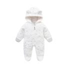 Macacão De Flanela Para Bebês Meninos E Meninas, Macio E Quente, Outono/Inverno, 0-12 Meses, Estampa
