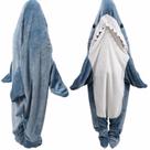 Macacão de flanela vestível Shark Blanket DDMY para adulto XXXL