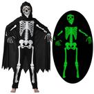 Macacão de Halloween Costume Bloremed Kids Skeleton com capa