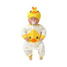 Macacão De Manga Comprida Com Zíper Para Bebês, Meninos E Meninas, Com Chapéu De Pato, 2 Peças,