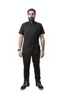 Macacão de Poliéster com Elastano - Vyslon Preto YKK Macacão de Poliéster com Elastano - Vyslon Preto YKK