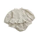 Macacão De Renda De Camada Dupla Para Meninas Recém-nascidas, Manga Comprida, Vestido Tutu De Tule,