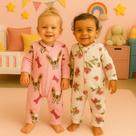 Macacão De Soft Bebe Com Zíper Inverno Quentinho Menina
