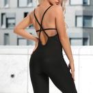 Macacão de Treino Feminino Catsuit Bodysuit sem Mangas ElaShopp Macacão de Treino Feminino Catsuit Bodysuit sem Mangas ElaShopp