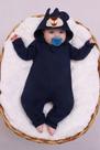 Macacão De Urso Para Bebê Menino E Menina Com Capuz