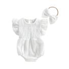Macacão de verão Outfit Kavousa Baby Girl com faixa de cabeça de 0 a 3 meses