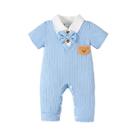Macacão De Verão Para Bebê Menino Recém-Nascido Com Design De Cervo Fofo, Manga Curta, Roupas Para Macacão De Verão Para Bebê Menino Recém-Nascido Com Design De Cervo Fofo, Manga Curta, Roupas Para