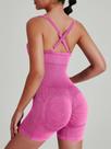 Macacão De Yoga Feminino De Cintura Alta Lavado, Sem Costura, Com Elasticidade Em 4 Direções E Macacão De Yoga Feminino De Cintura Alta Lavado, Sem Costura, Com Elasticidade Em 4 Direções E