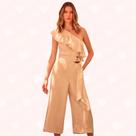 Macacão Decote Assimétrico C/ Jabour - Moda Casual Chic