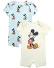 Macacão Disney Baby Boy, pacote com 2 unidades, leve, manga curta, 12 m