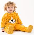 Macacão em Fleece Infantil Gatinho Laranja