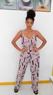 Macacão Eva estampado de alcinha moda verão