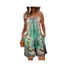 Macacão feminino com estampa floral sem mangas estilo férias Macacão feminino com estampa floral sem mangas estilo férias