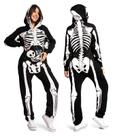 Macacão feminino de Halloween Skeleton para maternidade Tipsy Elves GG
