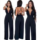 Macacao Feminino Decotado Alcinha 2 Fendas Pantalona