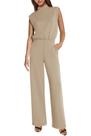 Macacão feminino elegante SENSERISE, casual, com gola caqui
