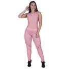 Macacão Feminino Fitness Textura Recortes Cirre Liso Bojo Tiras Costas Orbis - Rosê, G Macacão Feminino Fitness Textura Recortes Cirre Liso Bojo Tiras Costas Orbis - Rosê, G