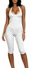 Macacão feminino LILTWIST de bolinhas, legging capri, blusa única Macacão feminino LILTWIST de bolinhas, legging capri, blusa única