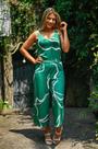 Macacão Feminino Longo Estampado Verde Miravest