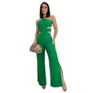 Macacão Feminino Longo Pantalona Viscose Soltinho De Amarrar