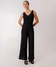Macacão Feminino Pantalona Brilho Lurex Marisa Preto-61066