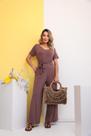Macacão Feminino Pantalona com Cinto
