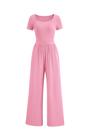 Macacão Feminino PRETTYGARDEN Rosa Claro XL Pantalona