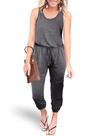 Macacão Feminino PRETTYGARDEN Sem Mangas Cinza P