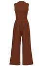 Macacão Feminino PRETTYGARDEN Sem Mangas Gola Alta Marrom XL