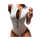 Macacão Feminino Sexy Sem Mangas Com Zíper, Bodycon, Moda Verão, Peça Única