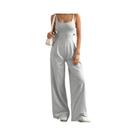 Macacão Feminino Slim-Fit Halter Sem Mangas Costas Nuas Comprimento Longo Casual Primavera Verão