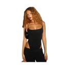 Macacão Feminino Slim Fit Y2K Streetwear Com Alças E Detalhes Em Patchwork, Costas Vazadas Macacão Feminino Slim Fit Y2K Streetwear Com Alças E Detalhes Em Patchwork, Costas Vazadas