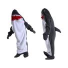 Macacão Feminino Verde Com Capuz De Desenho Animado De Tubarão, Pijama Kigurumi Com Pés, Roupa De